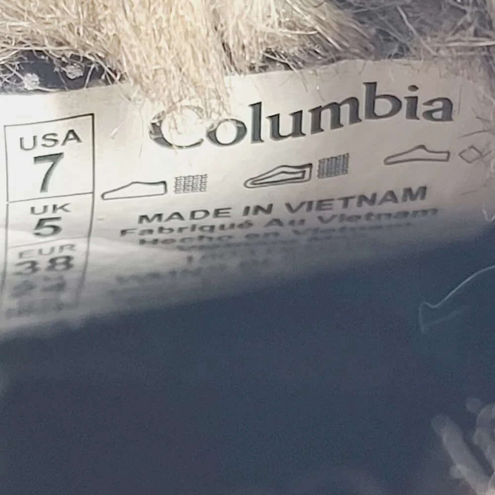 Columbia Women's Black Minx‎ Shorty III Leather Fur Ankle Winter Boots Size 7